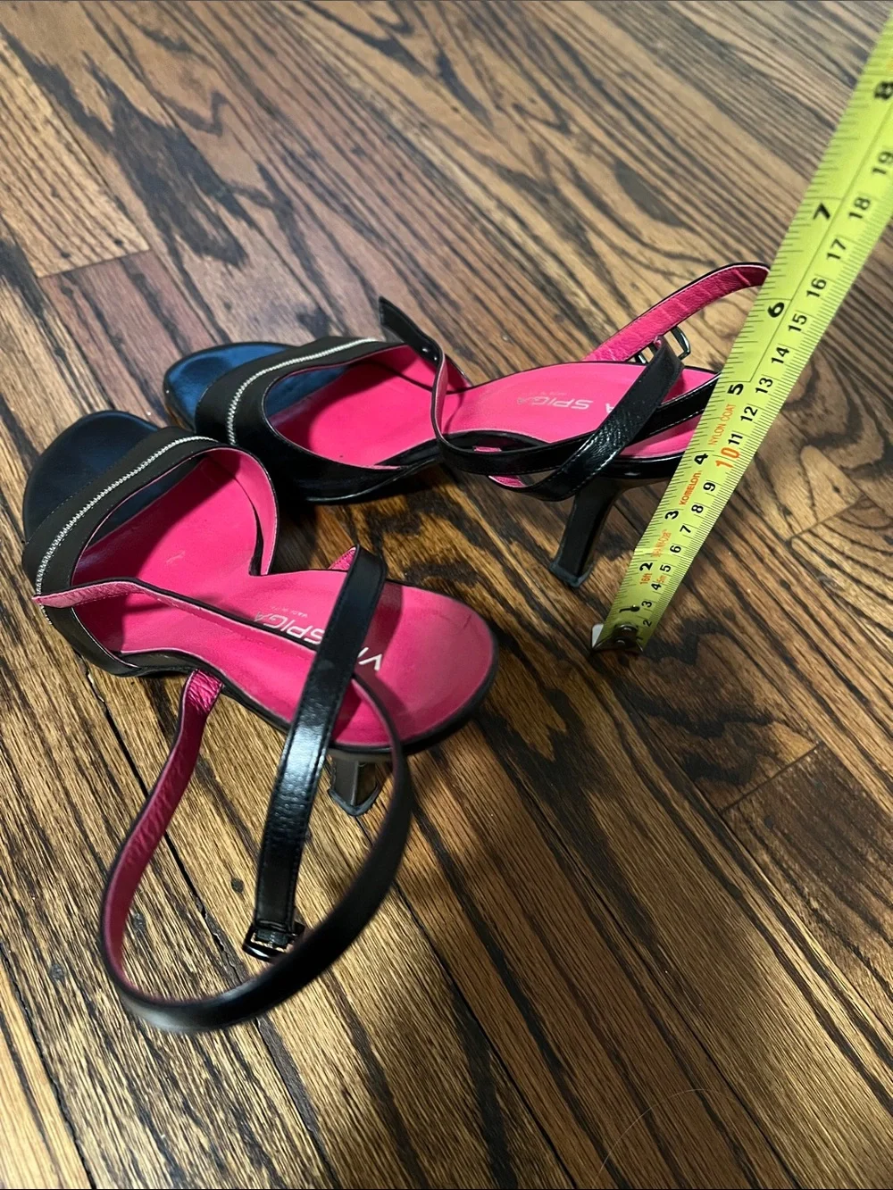 Via Spiga Black Slingback Heels with Pink Insole - Picture 2 of 4
